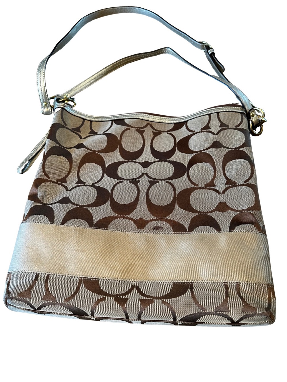 Coach Signature Stripe Convertible Shoulder Bag A0868-12434P